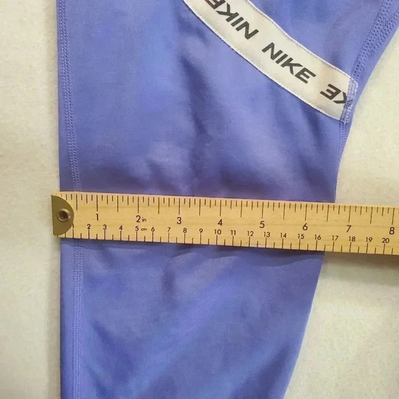 Nike Dri Fit Mid-Rise Size XL Tight Fit Crop Training Pants DD1813-500 Purple - Picture 7 of 16